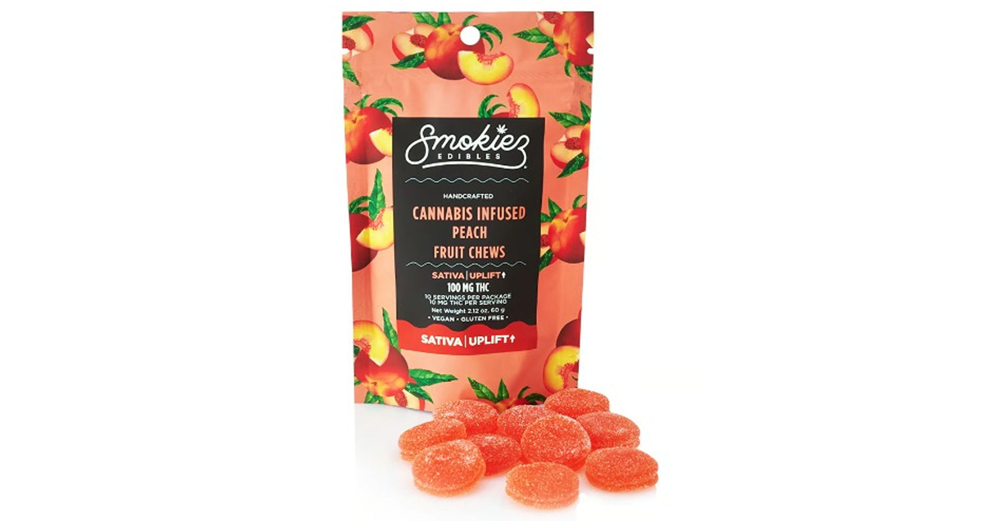 【ミミ】Lychee Berry＋ Sesame Bean2点セット Mission Valley - Smokiez Edibles - Peach Fruit Chews - 100mg